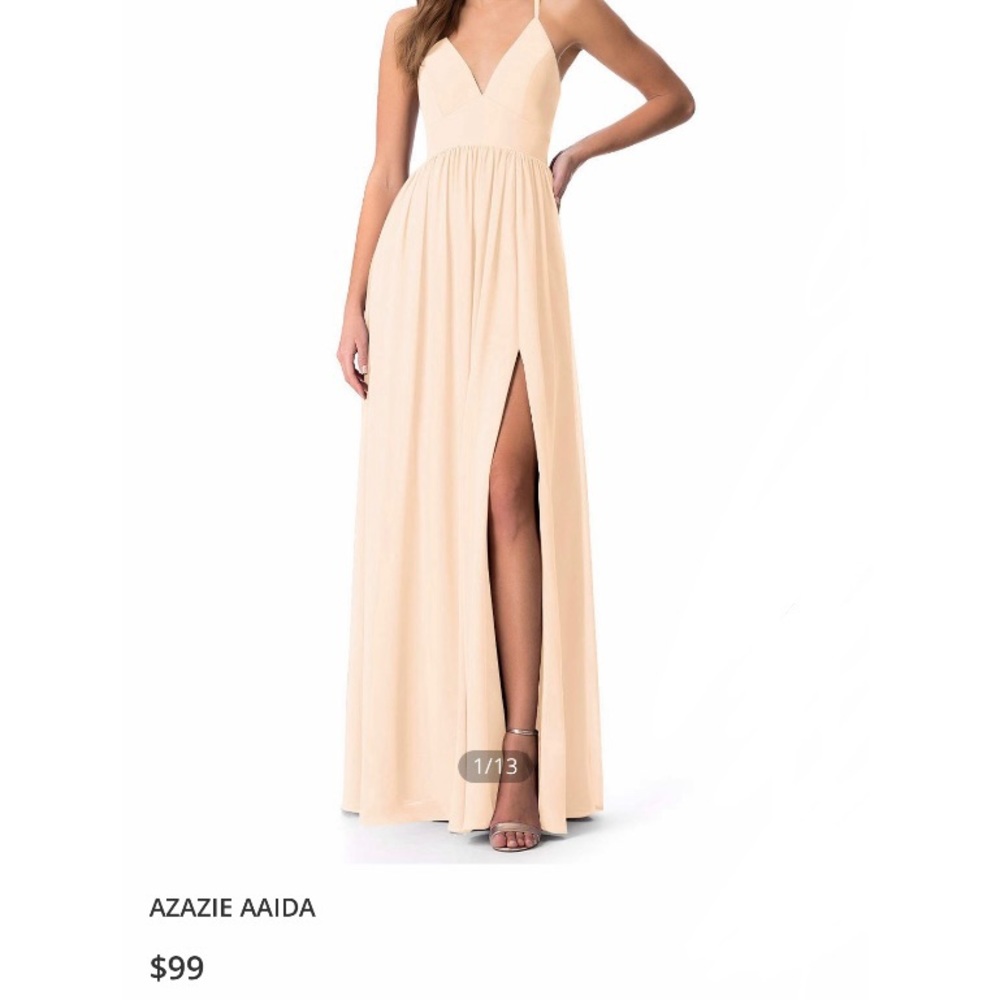 Azazie Aaida Pearl Pink Dress